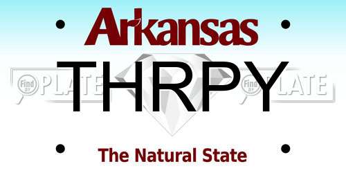 THRPY Arkansas License Plate
