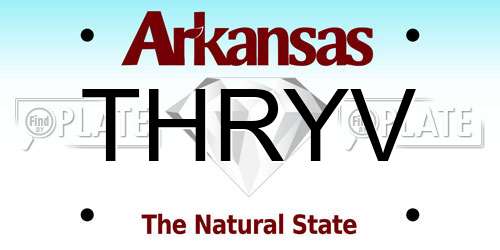 THRYV Arkansas License Plate