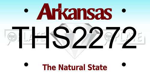 THS2272 Arkansas License Plate
