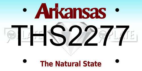 THS2277 Arkansas License Plate