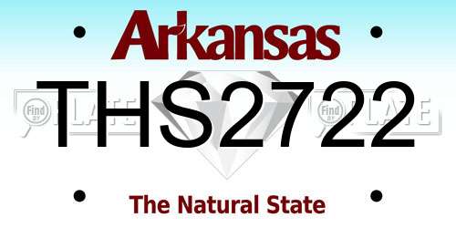 THS2722 Arkansas License Plate