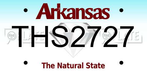 THS2727 Arkansas License Plate