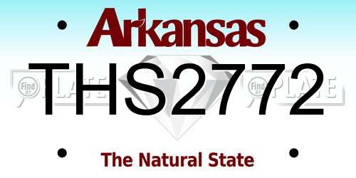 THS2772 Arkansas License Plate