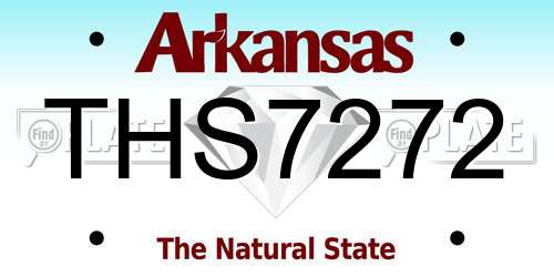 THS7272 Arkansas License Plate