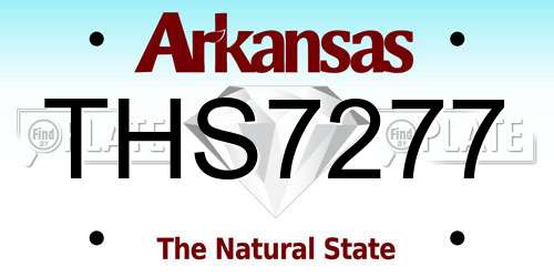 THS7277 Arkansas License Plate