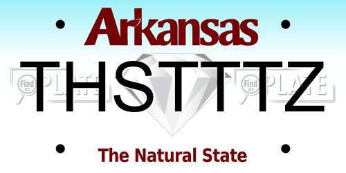 THSTTTZ Arkansas License Plate