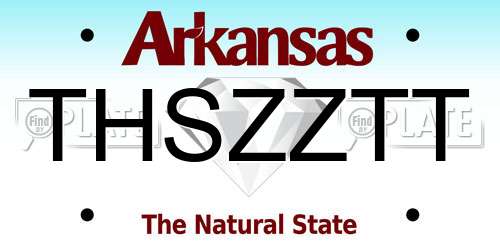 THSZZTT Arkansas License Plate