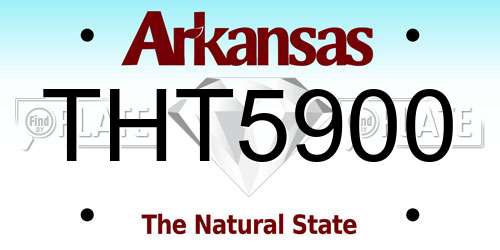 THT5900 Arkansas License Plate