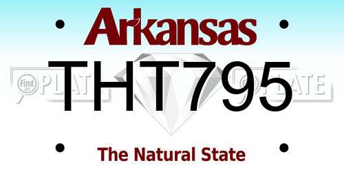 THT795 Arkansas License Plate