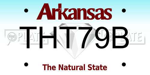 THT79B Arkansas License Plate
