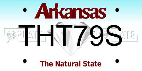 THT79S Arkansas License Plate