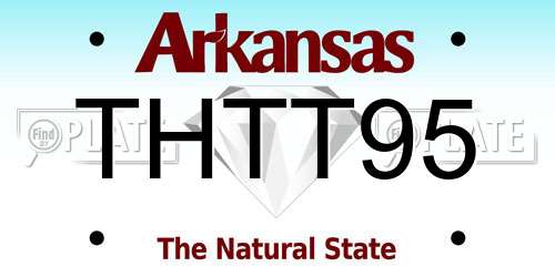 THTT95 Arkansas License Plate