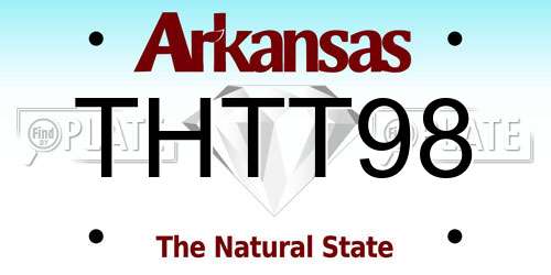 THTT98 Arkansas License Plate