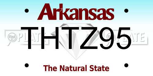 THTZ95 Arkansas License Plate