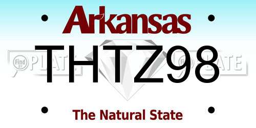 THTZ98 Arkansas License Plate