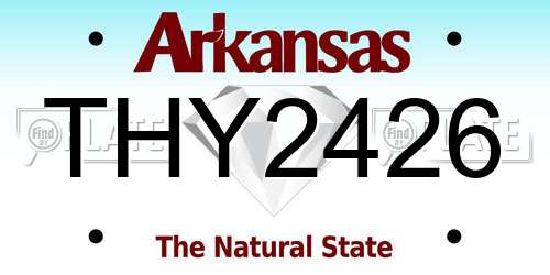 THY2426 Arkansas License Plate