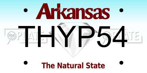 THYP54 Arkansas License Plate