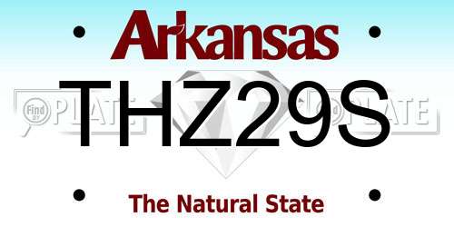 THZ29S Arkansas License Plate