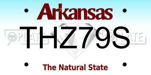 THZ79S Arkansas License Plate