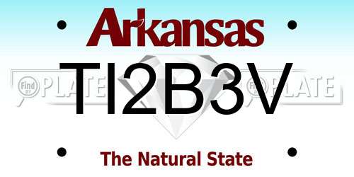 TI2B3V Arkansas License Plate