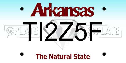 TI2Z5F Arkansas License Plate