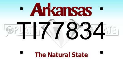 TI77834 Arkansas License Plate