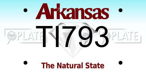 TI793 Arkansas License Plate