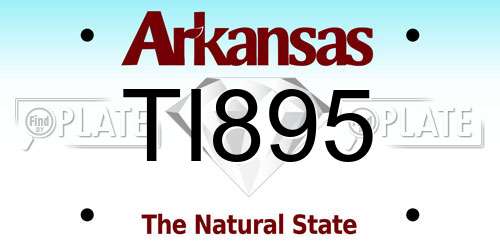 TI895 Arkansas License Plate