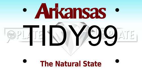 TIDY99 Arkansas License Plate