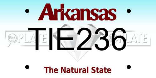 TIE236 Arkansas License Plate