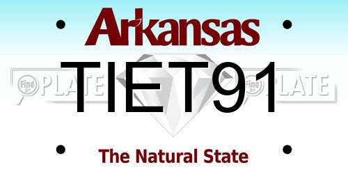 TIET91 Arkansas License Plate