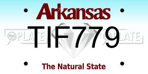 TIF779 Arkansas License Plate