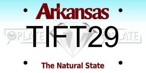 TIFT29 Arkansas License Plate