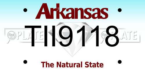 TII9118 Arkansas License Plate