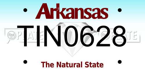 TIN0628 Arkansas License Plate