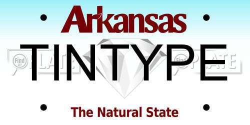 TINTYPE Arkansas License Plate