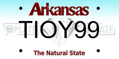 TIOY99 Arkansas License Plate