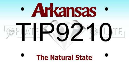 TIP9210 Arkansas License Plate