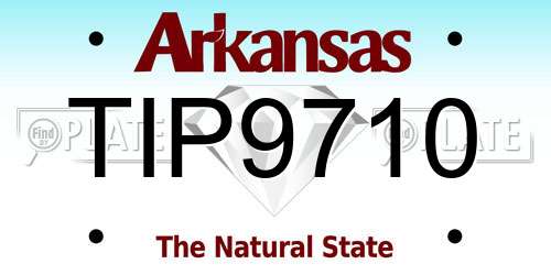 TIP9710 Arkansas License Plate