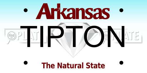 TIPTON Arkansas License Plate
