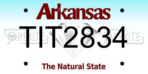 TIT2834 Arkansas License Plate