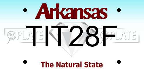 TIT28F Arkansas License Plate