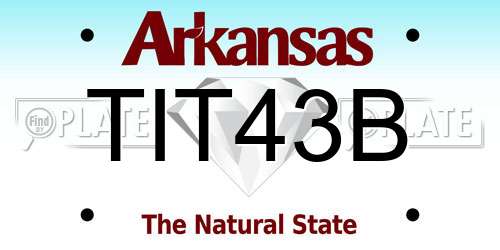 TIT43B Arkansas License Plate