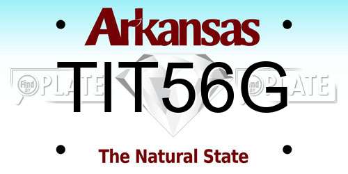 TIT56G Arkansas License Plate