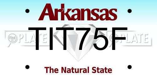 TIT75F Arkansas License Plate