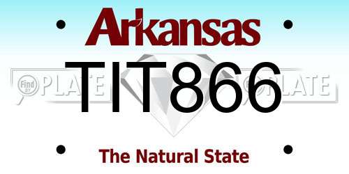 TIT866 Arkansas License Plate