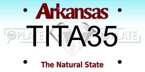 TITA35 Arkansas License Plate