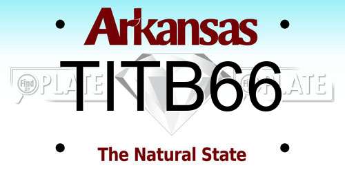 TITB66 Arkansas License Plate