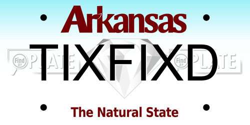 TIXFIXD Arkansas License Plate