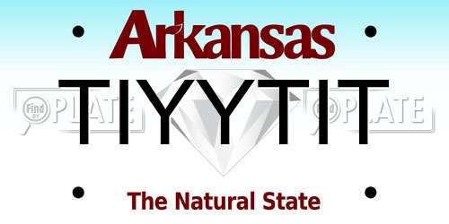 TIYYTIT Arkansas License Plate